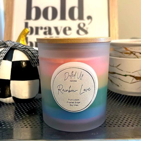 9oz Fruit Loops Candle | Pride Collection | Sweet Citrus Soy Wax Candle - Picture 2 of 3